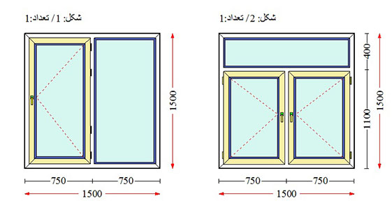 طراحی و قیمت پنجره upvc